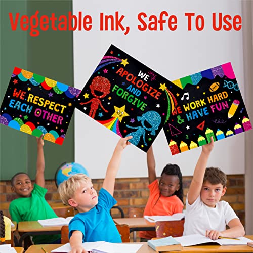 SpriteGru 10 PCS Classroom Poster, Colorful Bulletin Board Decoration Motivational Posters We Are Better Poster Banner for School & Classroom Kindergarten Preschool Primary Middle High School (12” x 10”) - Image 4