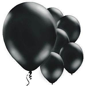 EVISHA HD Latex Big Size Black Metallic Latex Balloons/Party Decoration/Theme Party/Birthday Party Decoration(Set of 50) - Image 2