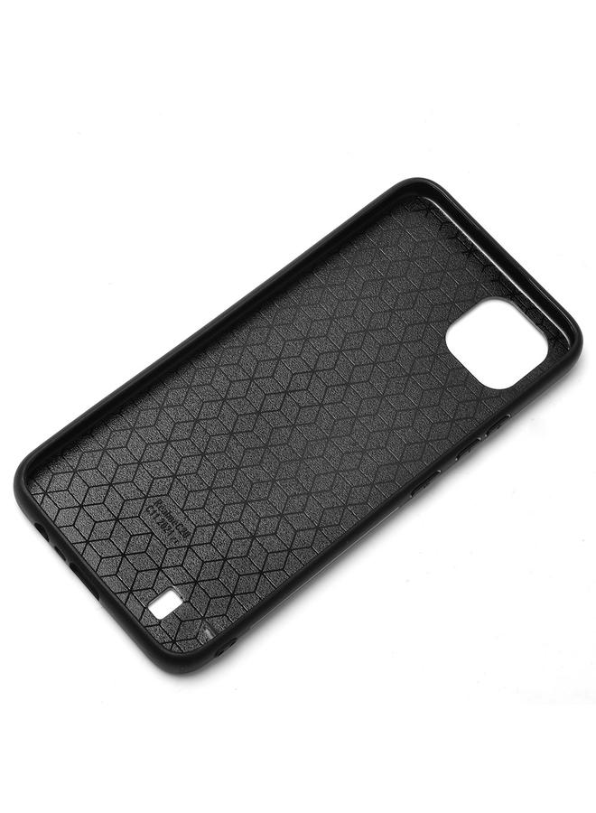 erorex Case For OPPO Realme C11 2021 / Realme C20 Shockproof Sewing Cow Pattern Skin PC + PU + TPU Case - Image 4