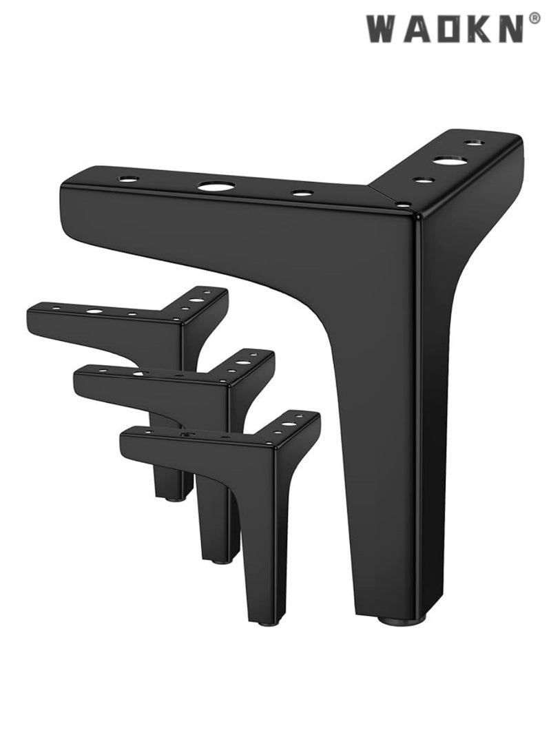WAOKN Reduced Title: Excefore Heavy-Duty Metal Table Legs (10cm, Black, 4 Pack) with Screws & Floor Protectors, Ideal for Cabinets, Wardrobes, TVs, Drawers & Nightstands  - Image 1