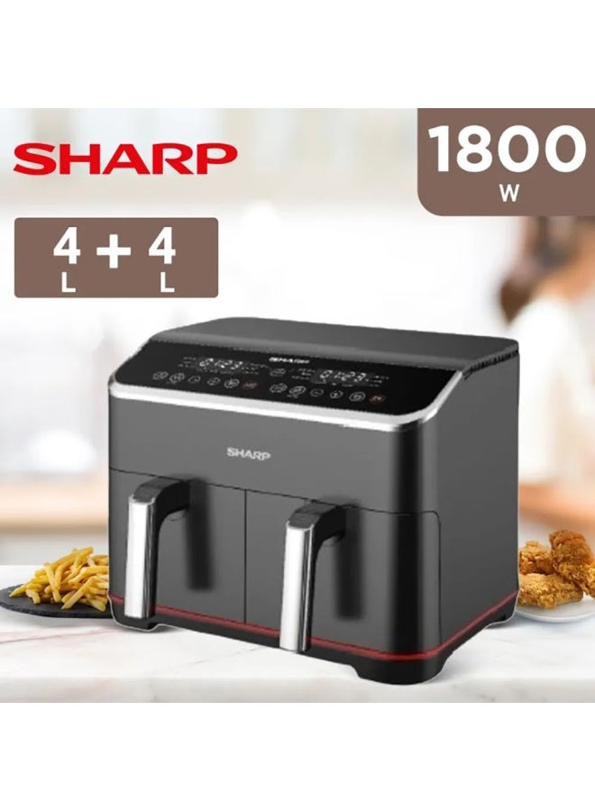 SHARP KF-DF80RT-K3 8L 1800W Air Fryer 8 L 1800 W KF-DF80RT-K3 Black - Image 4