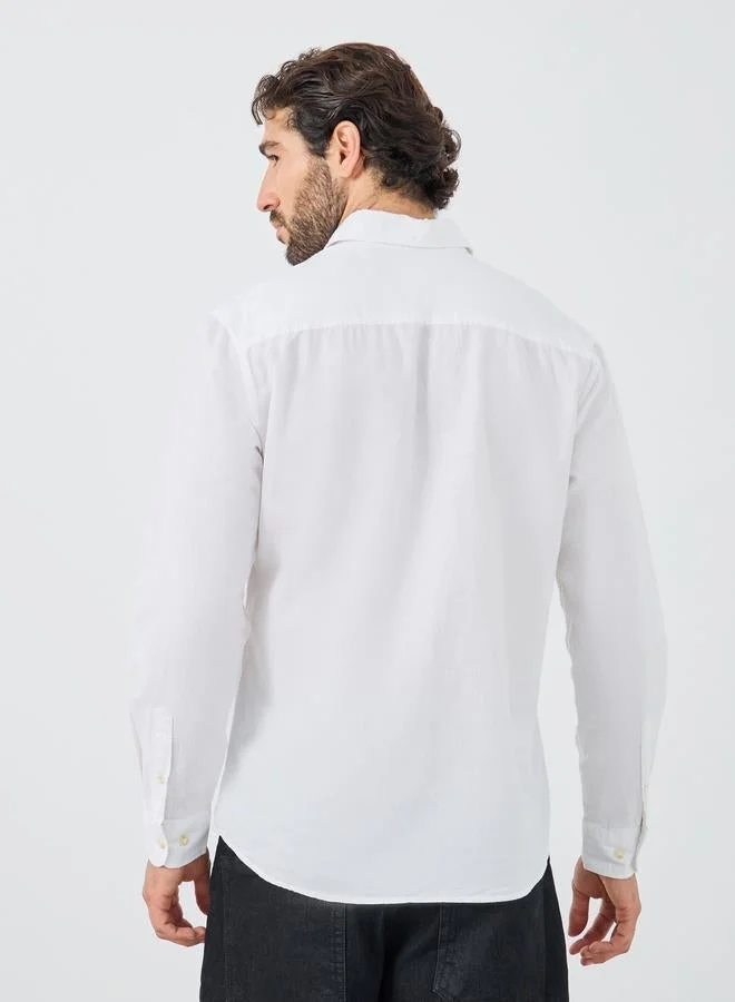 برودكت قميص بقصة منتظمة وياقة صلبة