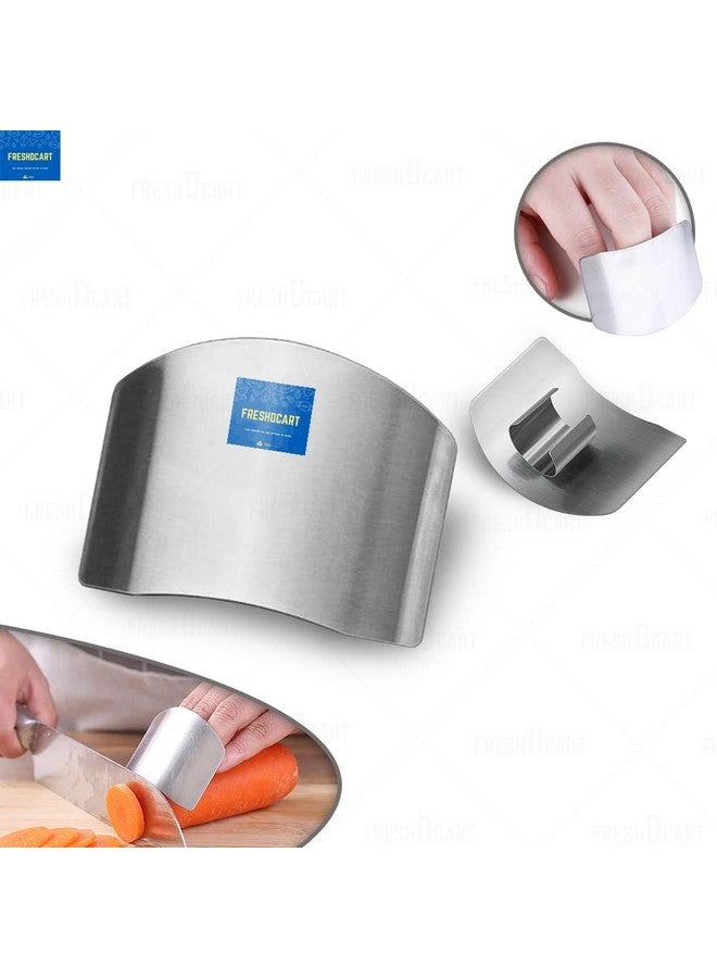 FreshDcart FDCFG Stainless Steel Finger Cutting Protector Hand Guard | Finger Protector Safe Chopping Hand Guard Pack of (1) - Image 5