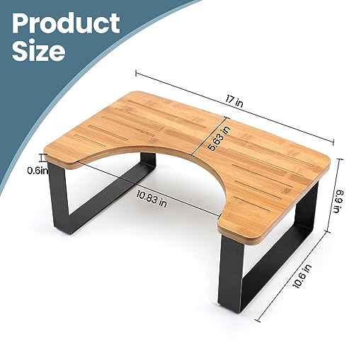 JOPSTDI Bathroom Stool,Bamboo Toilet for Bathroom,Toilet Stools,Potty for Pooping,Poop Stool,Toilet Step Toddler,Portable Squatting Pan with Dual Anti Slip Design,Stain,Scratch,CrackProof(Brown) - Image 5