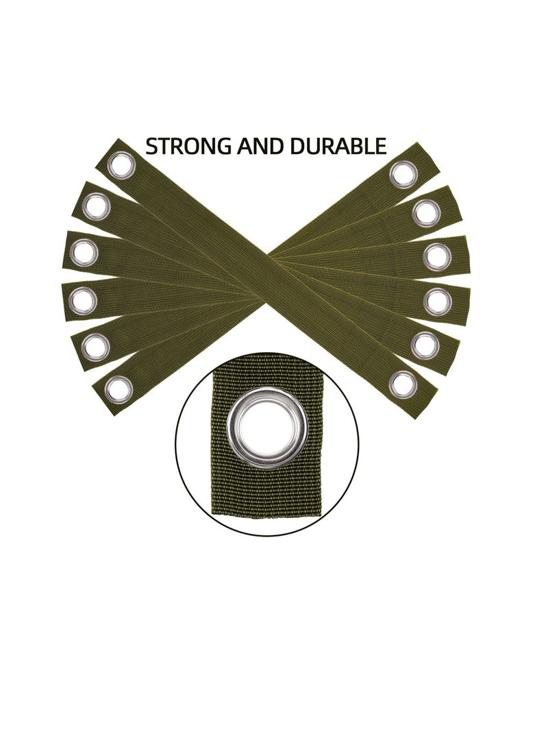 12 Pack Durable Windproof Tree Support Straps for Staking and Guying Green