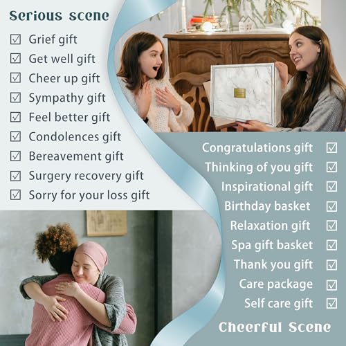 AHAGIFTREE Get Well Soon Gift Baskets For Women,12PC Get Well Gifts for Women After Surgery,Birthday,Care Package,Grief,Sympathy Gifts,Condolences Gift Basket (cerulean) - Image 2