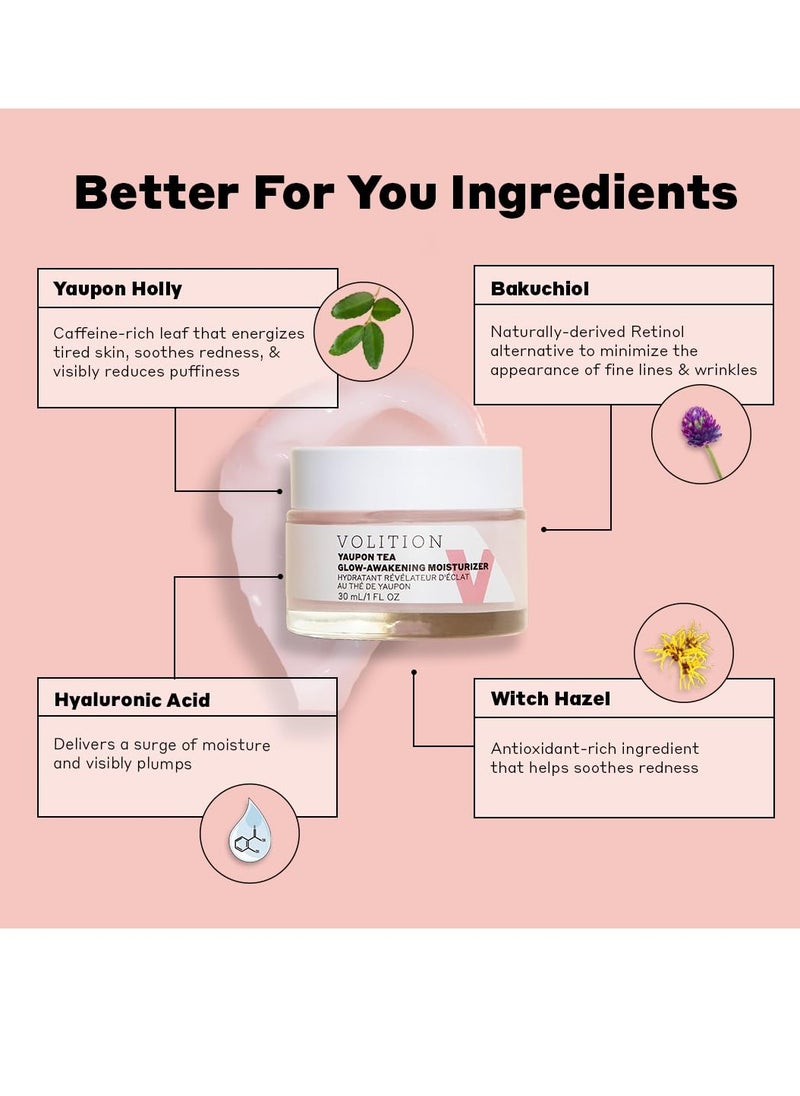 VOLITION Volition Beauty Yaupon Tea Glow-Awakening Moisturizer with Hyaluronic Acid + Bakuchiol | Vegan, Paraben-Free & Cruelty-Free (Travel Size (1 oz))  - Image 2