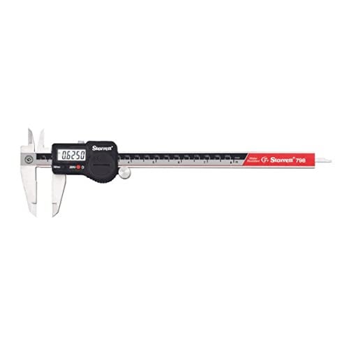 Starrett Stainless Steel IP67 Electronic Slide Caliper - 0-8" Range, .0005" Resolution, LCD Display, RS232 Output, Fine Adjustment, Slide Lock, In/mm Conversion - 798B-8/200 - Image 1