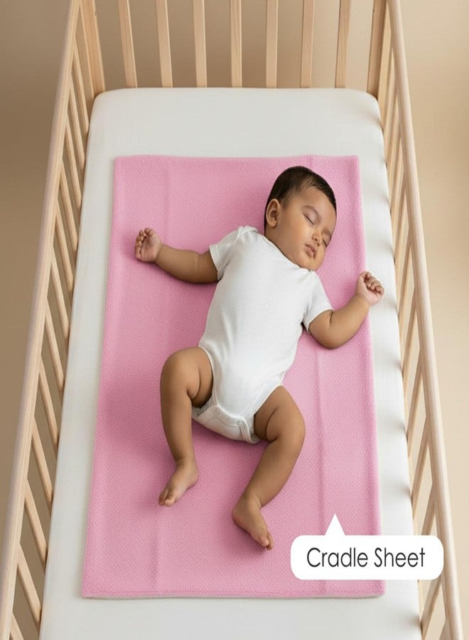 BabyMoo Changeable Dry Sheet I Water-Resistant Bed Protector Sheet I Baby Water Proof Dry Sheet (1, Pink, Large) - Image 3