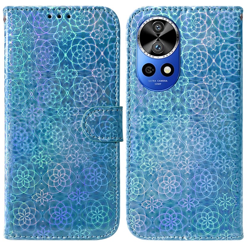 HuHa Protective Cover For Huawei nova 12 Ultra Colorful Magnetic Buckle Leather Phone Case(Blue) - Image 1