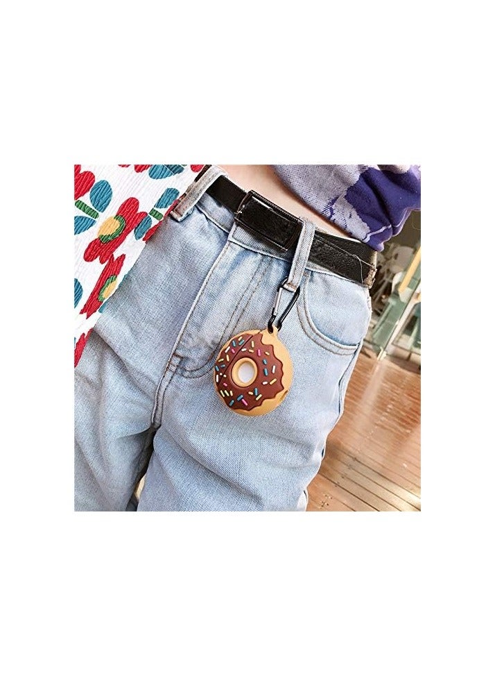 عام (عبوة من 2) حقيبة سيليكون لطيفة لسماعات Airpods 1/2 مع سلسلة مفاتيح، تصميم كرتوني لحماية الشاحن وسماعات الرأس، مجموعة ملحقات متوافقة مع Airpods 1 و 2 - Image 3