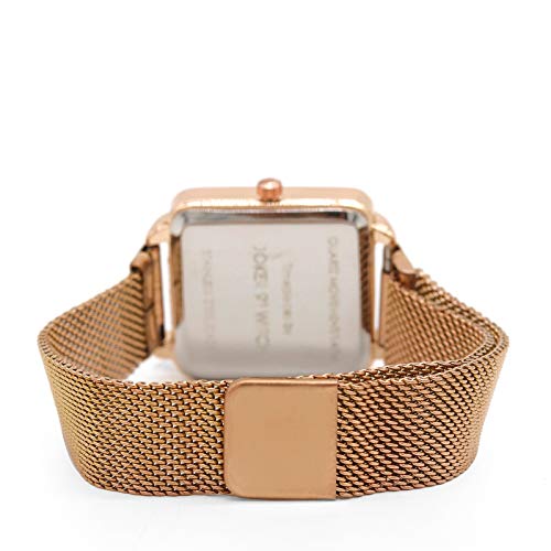Joker & Witch Stainless Steel Sunshine Rosegold Analog Watch Bracelet Set For Women, Rose Gold Dial, Rose Gold Band - Image 5