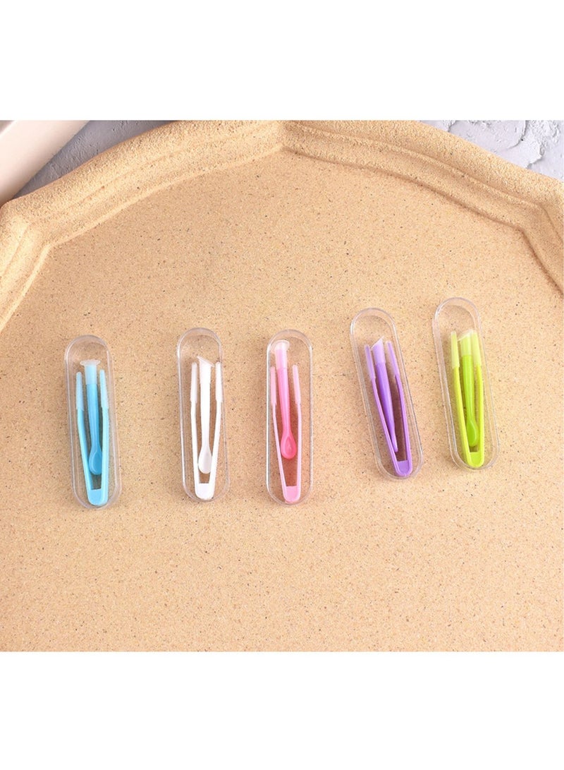 Generic 5 Pcs Contact Lense Applicator Lens Tweezers Suction Stick Inserter Remover Handlers Tool for Travel and Outdoor Activities to Use  - Image 1