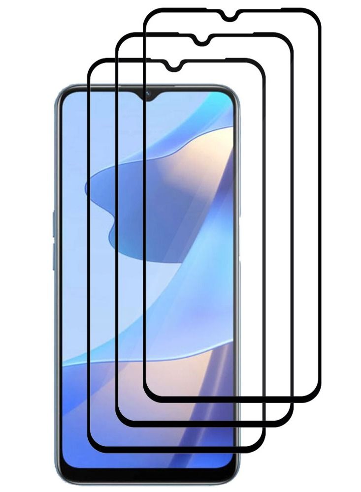 CATANES 3 Pack For Oppo A16 Screen Protector Tempered Glass Full Glue Back - Image 2