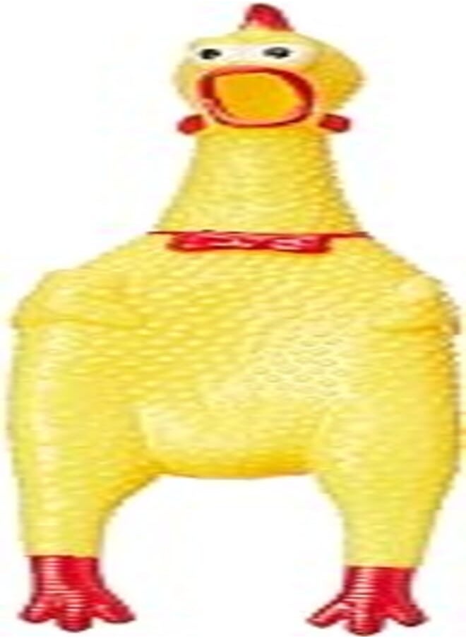 OR Generic Squeeze shrilling screaming chicken squawking chicken fun dog toy 17cm s size 