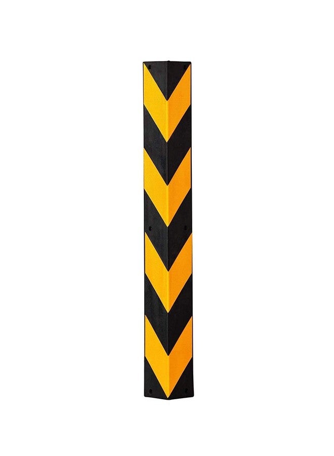 Elysian Parking Safety Rubber Pillar/Corner Guard 78.74 Cm with 4 Reflective Tape for Wall and Vehicle Protection (1 Pc) - Image 1