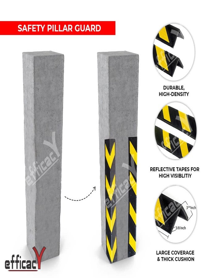 Elysian Parking Safety Rubber Pillar/Corner Guard 78.74 Cm with 4 Reflective Tape for Wall and Vehicle Protection (1 Pc) - Image 4