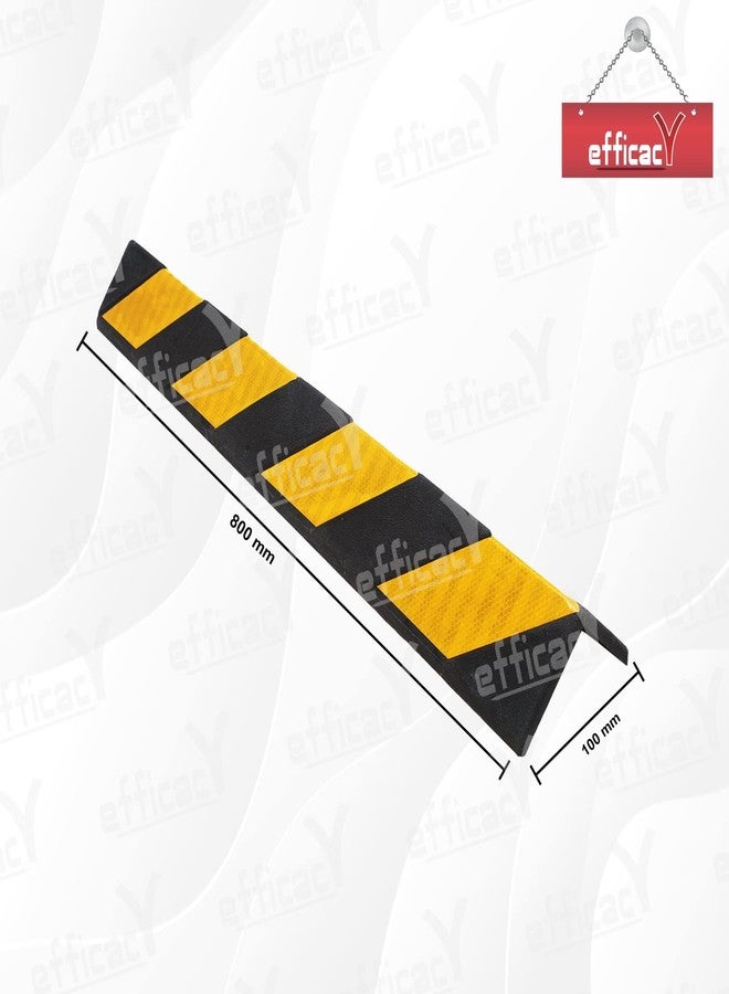 Elysian Parking Safety Rubber Pillar/Corner Guard 78.74 Cm with 4 Reflective Tape for Wall and Vehicle Protection (1 Pc) - Image 3