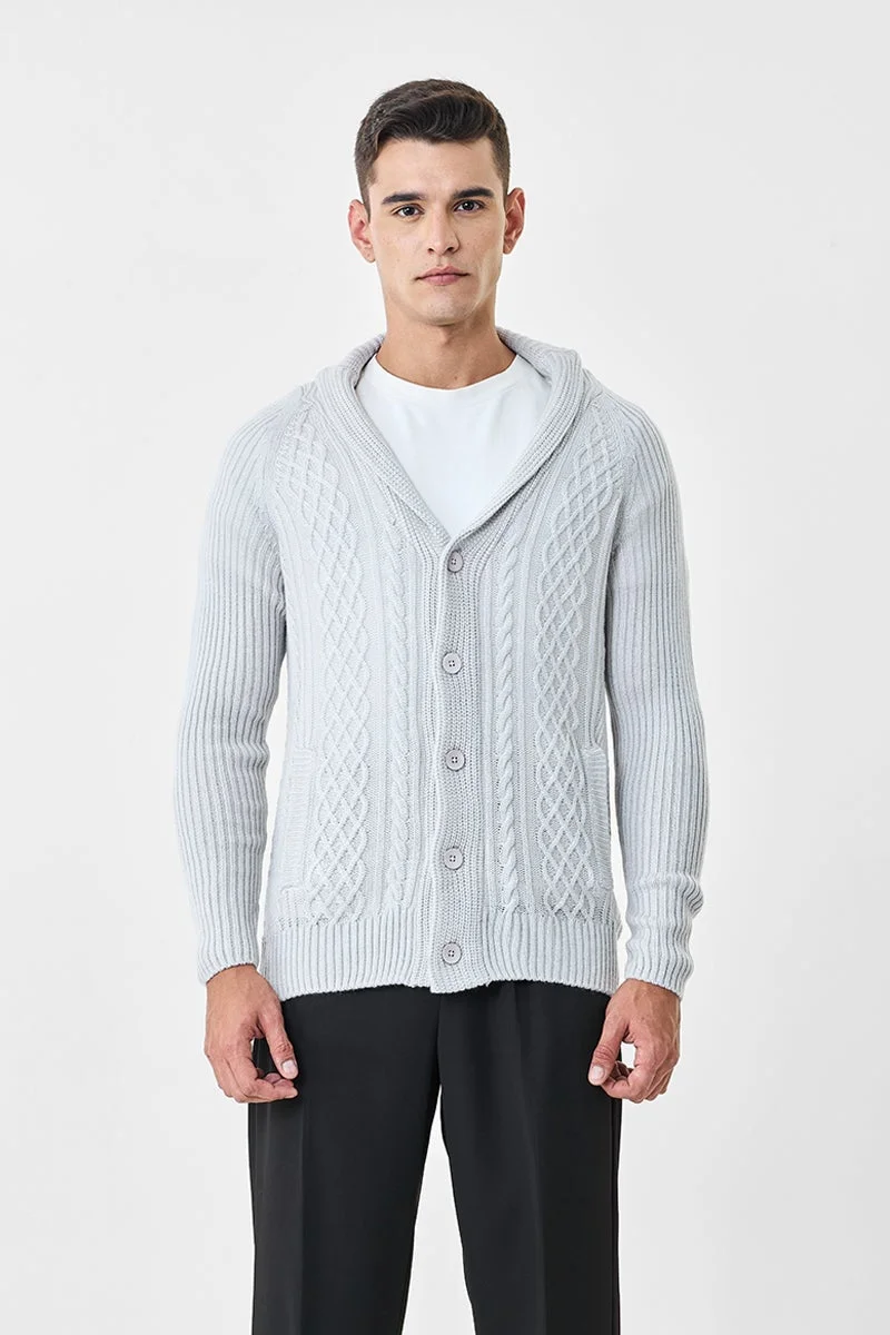 سنيتش كارديجان بياقة وشاح محبوك بالكابل