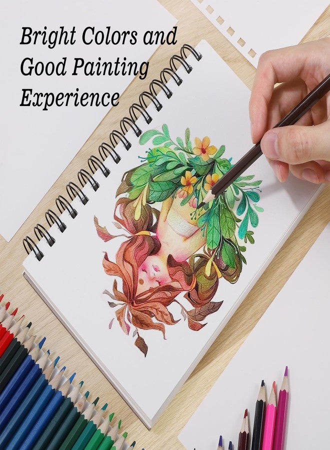 بروديوت مجموعة بروديوت المكونة من 4 دفاتر رسم متعددة الوسائط، مقاس 9 × 12 بوصة، ورق رسم، 98 رطل/160 جرام/متر مربع، دفاتر رسم حلزونية ثقيلة الوزن، مناسبة للوسائط الرطبة والجافة، الرسم، التلوين، التخطيط (200 ورقة) - Image 4