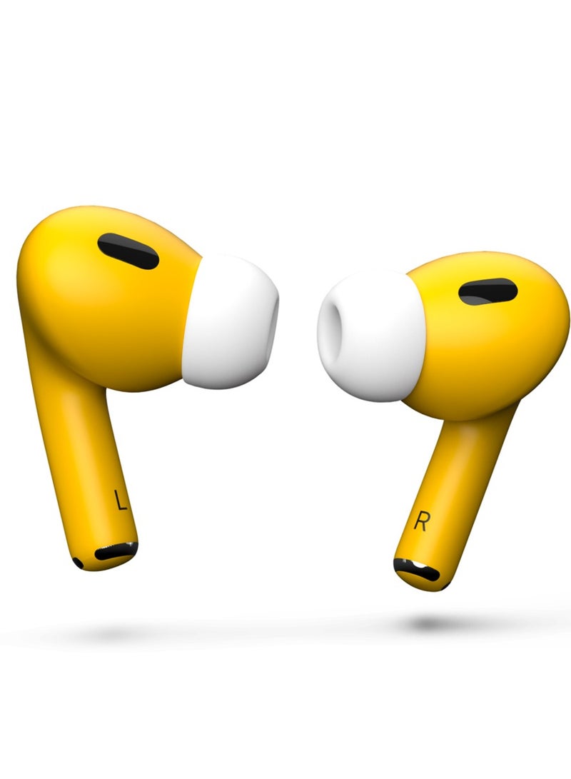 Craft CRAFT by MERLIN PAINTED APPLE AIRPODS PRO GEN 2 [TYPE C] (YELLOW MATTE)  - Image 2