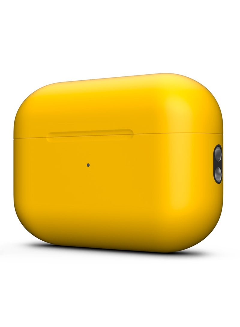 Craft CRAFT by MERLIN PAINTED APPLE AIRPODS PRO GEN 2 [TYPE C] (YELLOW MATTE)  - Image 3