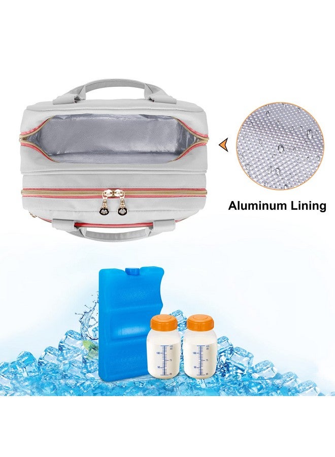 Damero حقيبة مضخة الثدي القابلة للارتداء مع كيس ثلج متوافقة مع مضخة الثدي Elvie و Willow حقيبة حمل لزجاجات مضخة الثدي القابلة للارتداء وأجزاء المضخة والمزيد من التصميم الحاصل على براءة اختراع - Image 4