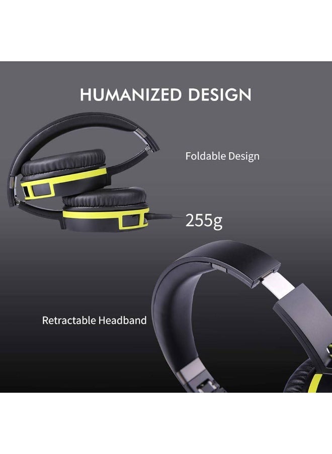 Gaming Heaset for Xbox One, Somic G801 Foldable Stereo Headphone with Detachable Mic, 3.5mm Jack for PS4, Xbox, PC, Mac, iPhone, iPad, Smart phone