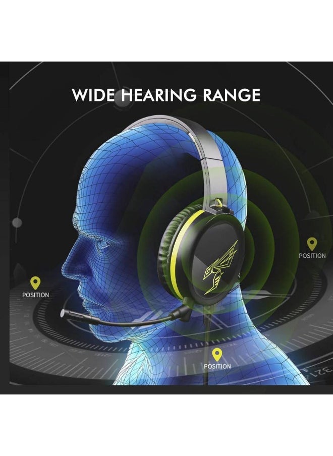 Gaming Heaset for Xbox One, Somic G801 Foldable Stereo Headphone with Detachable Mic, 3.5mm Jack for PS4, Xbox, PC, Mac, iPhone, iPad, Smart phone