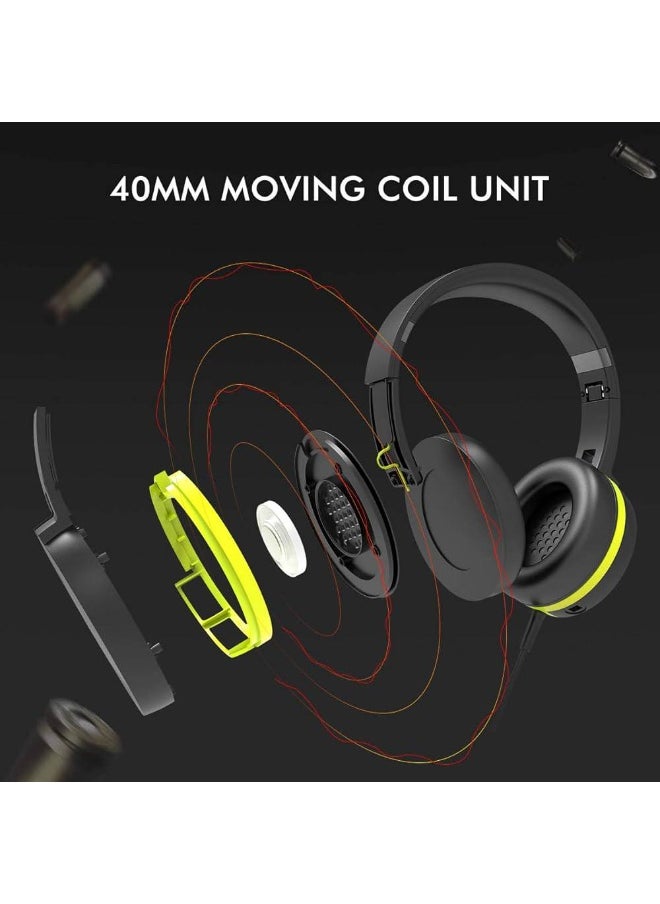 Gaming Heaset for Xbox One, Somic G801 Foldable Stereo Headphone with Detachable Mic, 3.5mm Jack for PS4, Xbox, PC, Mac, iPhone, iPad, Smart phone