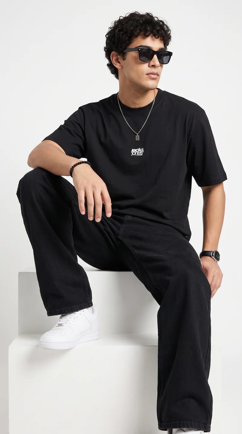 JACK & JONES Printed Crew Neck T-Shirt