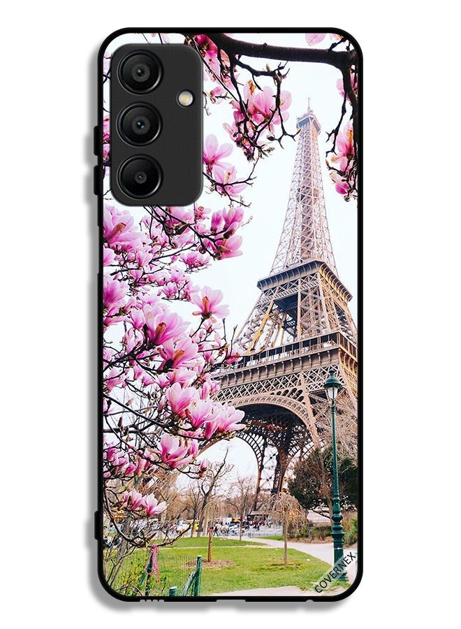 Covernex Samsung Galaxy A15 5G Protective Case Cover Flowers & Eiffel Tower - Image 1