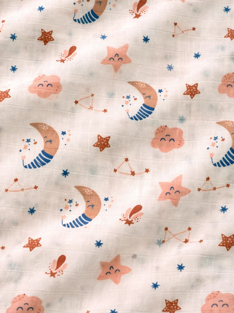 Nautinati Nautinati Baby Girls' Muslin 100% Cotton Pack of 2 All-over Print Woven Swaddles