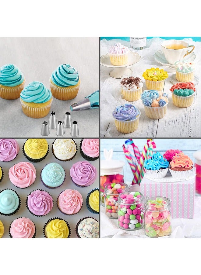 5Pcs Large Piping Tips Set Stainless Steel Frosting Piping Kit Pastry Cake Decorating Tips Baking Tools For Cookies Cupcake Decorating Kit 9FT 1E 356 1C 1A - Image 5