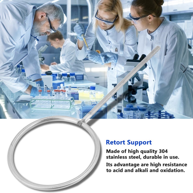 100mm Laboratory Stainless Steel Closed Ring Retort Support - Image 1