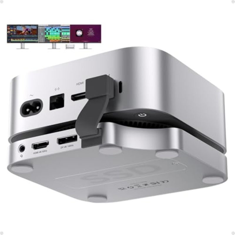 Pro Hub لعام 2024: DP 4K 144 هرتز HDMI 4K 60 هرتز، غلاف من الألومنيوم الأسود، NVMe SSD فائق السرعة يدعم SSD غير متضمن، 3 × USB-A 2.0، SD/TF 3.0، صوت/ميكروفون 3.5 مم، محطة إرساء USB-C - Image 1