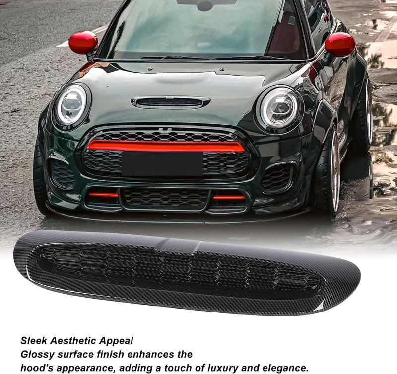 Front Hood Fit for Vent Cover Air Flow Intake Trim Replacement Fit for Cooper S JCW F54 F55 F56, Precision Manufacturing, Lightweight ABS Material for Car Decorative (Carbon Fiber Pattern) - Image 2