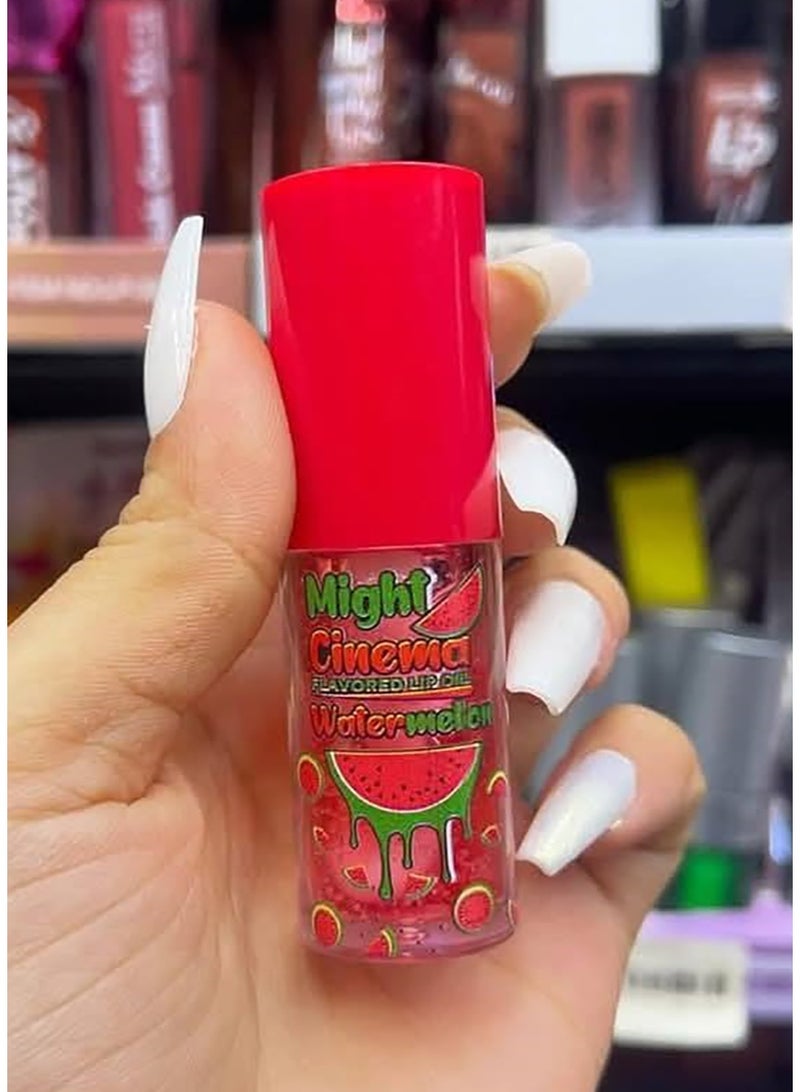 Might Cinema Lip Oil Watermelon Flavored Moisturizing Lip Balm - Image 4