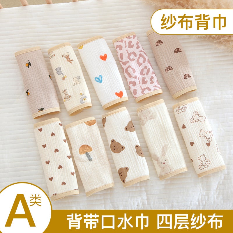 Four-Layer Cotton Gauze Back Towel Crepe Trolley Towel Back Towel Back Towel Back Towel Slipper Bite Towel Japanese-Korean Ins - Image 3