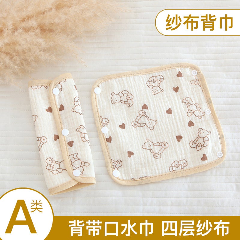 Four-Layer Cotton Gauze Back Towel Crepe Trolley Towel Back Towel Back Towel Back Towel Slipper Bite Towel Japanese-Korean Ins - Image 4