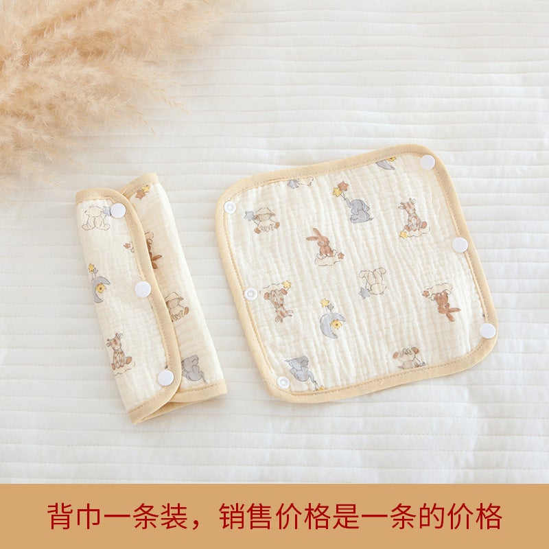Four-Layer Cotton Gauze Back Towel Crepe Trolley Towel Back Towel Back Towel Back Towel Slipper Bite Towel Japanese-Korean Ins - Image 1