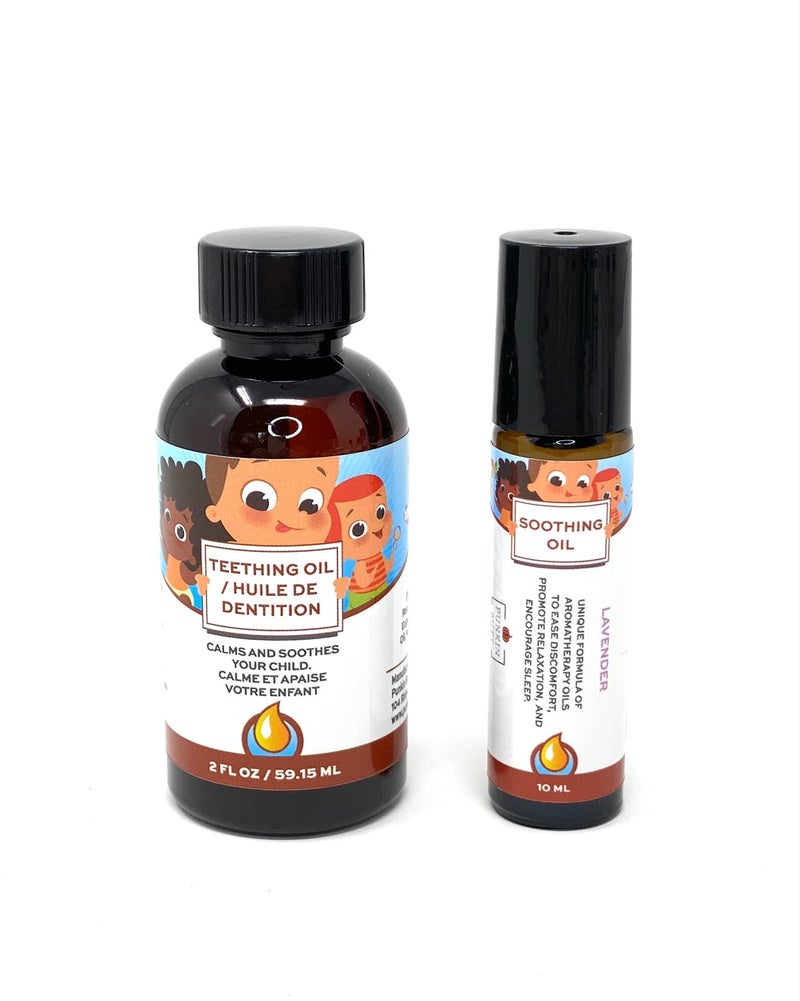 Punkin Butt Baby Teething Oil (2 Oz) and Lavender Soothing Oil (10 ml) Bundle for Sore Gum Relief and to Promote Relaxation and Sleep | All Natural, Organic, Safe for Infants, Chemical-Free - Image 1