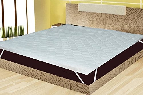 Rajasthan Crafts Microfiber Waterproof and Dust Proof Double Bed Mattress Protector (White, 72X78 Inch) - Image 1