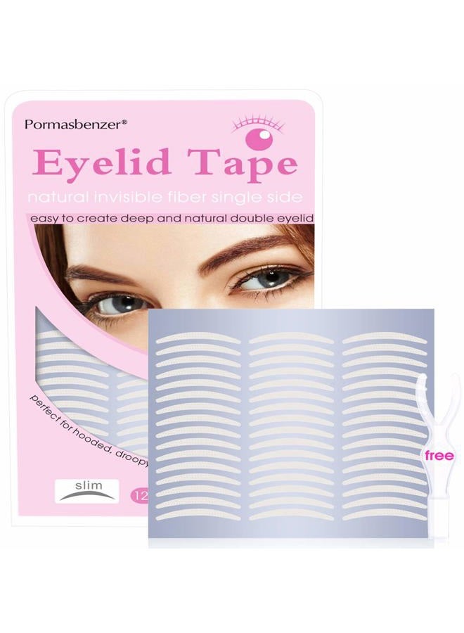Pormasbenzer Natural Invisible Fiber Single Side Sticky Eyelid Tape Stickers - Instant Eyelid Lift Without Surgery - Perfect for Saggy, Hooded, Droopy, Uneven, Mono-eyelids - Image 1