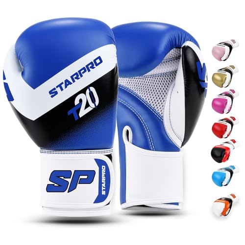 Starpro Boxing Gloves with Wrist Support & Protection Sparring Training Bag Gloves for Men & Women 8oz 10oz 12oz 14oz 16oz - Image 1