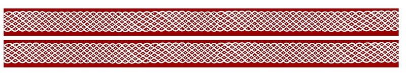 Asfaa Enterprises Rangoli Kolam Stickers Traditional Designs for Door Entrance Floor Tiles Stickers 30x2 inch Pack of 2pics Maroon MP2  - Image 1