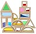 Kvintes Large Wooden Building Blocks for Toddlers Baby Kids 16 Pcs Rainbow Blocks Geometry Sensory Stacking Construction Toys Set Colorful Preschool Learning Educational Toys for Boys Girls - Image 2