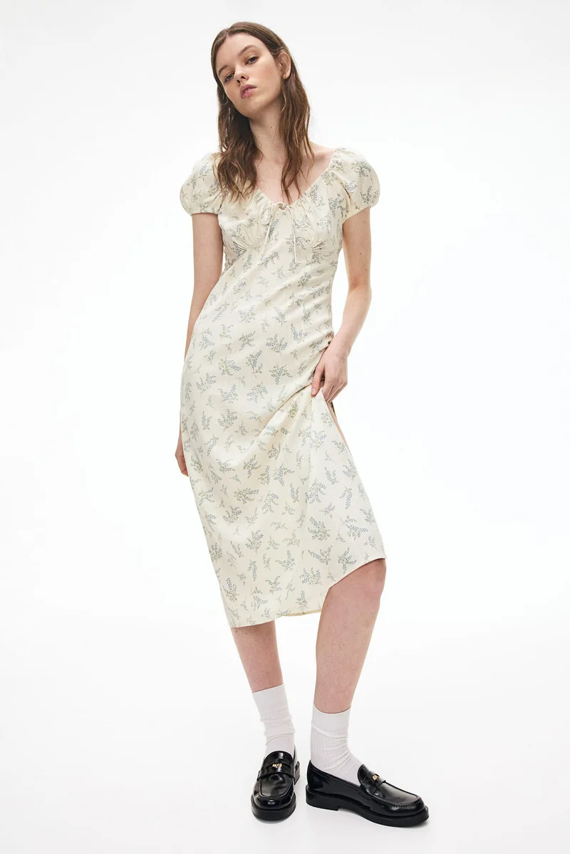 H&M Tie-detail maxi dress