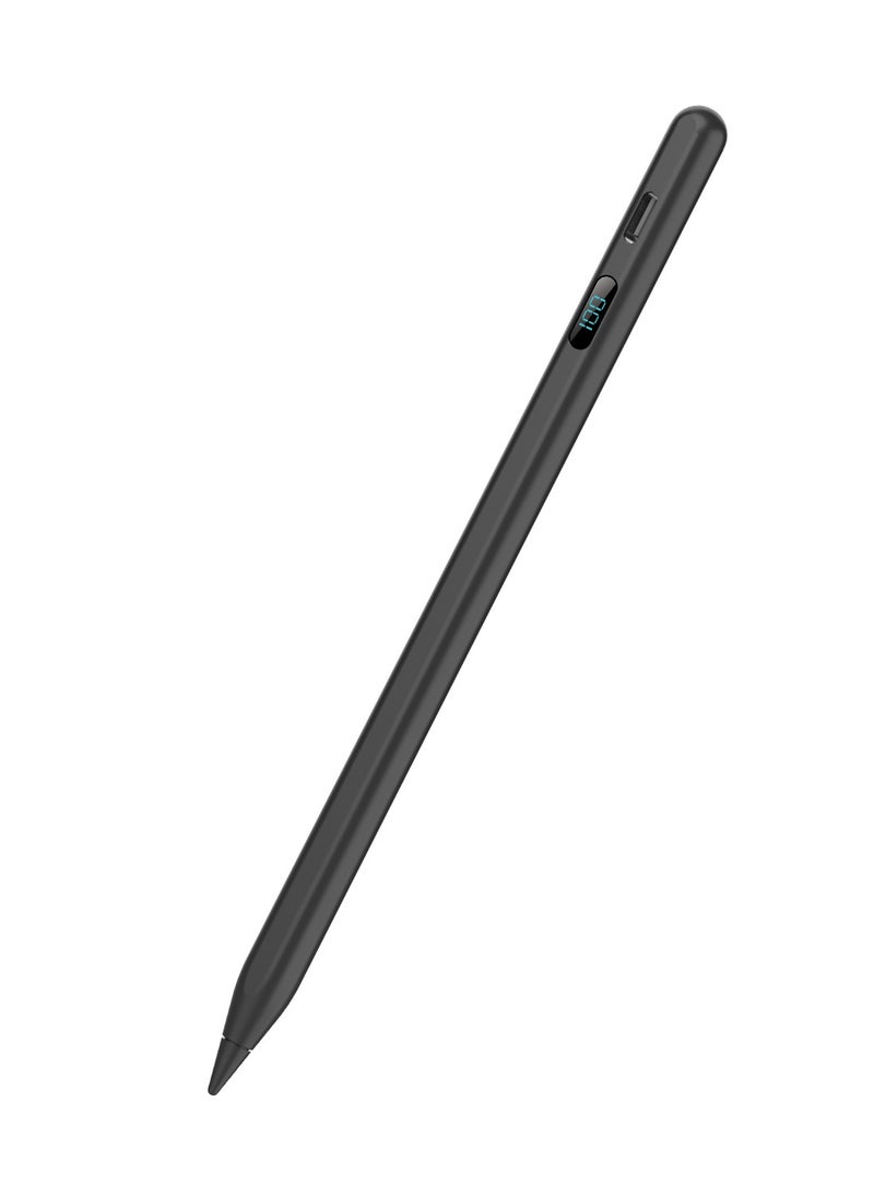 Moxedo Moxedo Elite-Point Universal Active Capacitive Stylus Pen Type-C Charging Port with Replaceable Nib Digital Battery Display Compatible for iOS, Android Touch Screen Devices and Tablet - Black  - Image 1