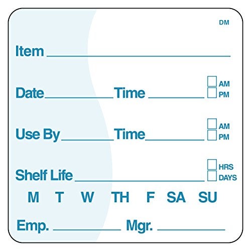 DayMark Safety Systems DissolveMark IT112437 Item/Date/Use-by Shelf-Life Label, 2" x 2", White, Roll of 250 - Image 4